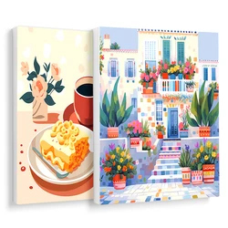 RUOPOTY-Painting By Numbers On Canvas Landscape Items Simple Hand Drawing For Beginner Easy Picture Drawing Art Supplies Crafts