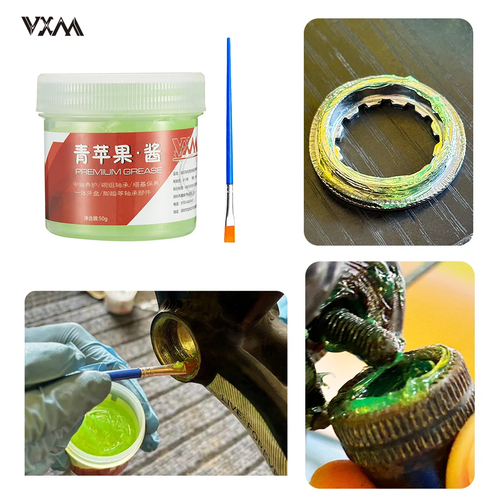 50g Bicycle Grease Green Applesauce Bearing Grease Grease Element Lubricant, Bicycle Maintenance