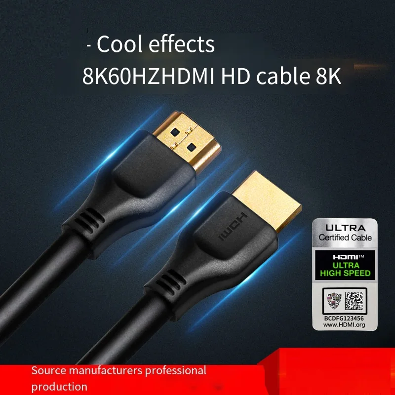 Kabel komputer Hdmi 8K2.1 Hd, kabel proyektor komputer 8K60Hz kabel Hd kabel PC Video