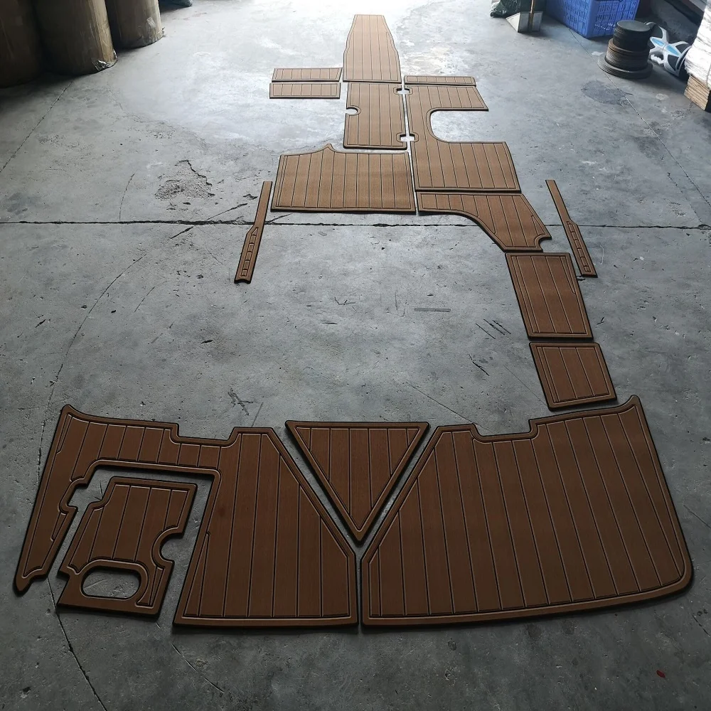 2015 Re-gal 1900 ES Swim Platform Cockpit Boat EVA Faux Foam Teak Floor Pad SeaDek MarineMat Gatorstep Style Self Adhesive ZS