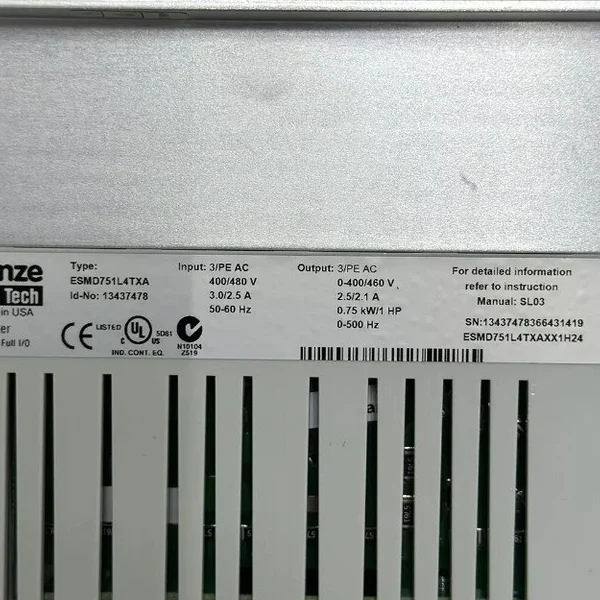

Преобразователь частоты Esmd751l4txa 380 В 075 кВт, 1 шт., новый оригинальный точечный преобразователь Plc