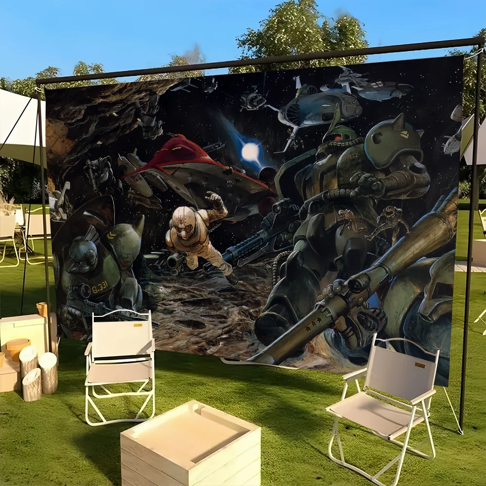 UP M-mobile Suit G-gun-dam Z-zeon Flaggen-Dekoration für Outdoor-Picknick-Party, Kunst-Hängedekoration für Zuhause, Camping-Party-Banner – Detail 9