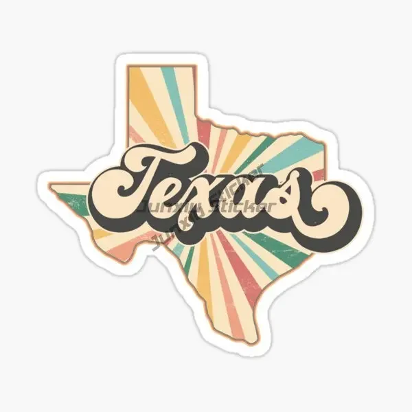 Texas Map Emblem Creative PVC Waterproof Sticker for Decorate Car Van Bicycle Window Wall Fridge Helmet Table Decal Accessorie