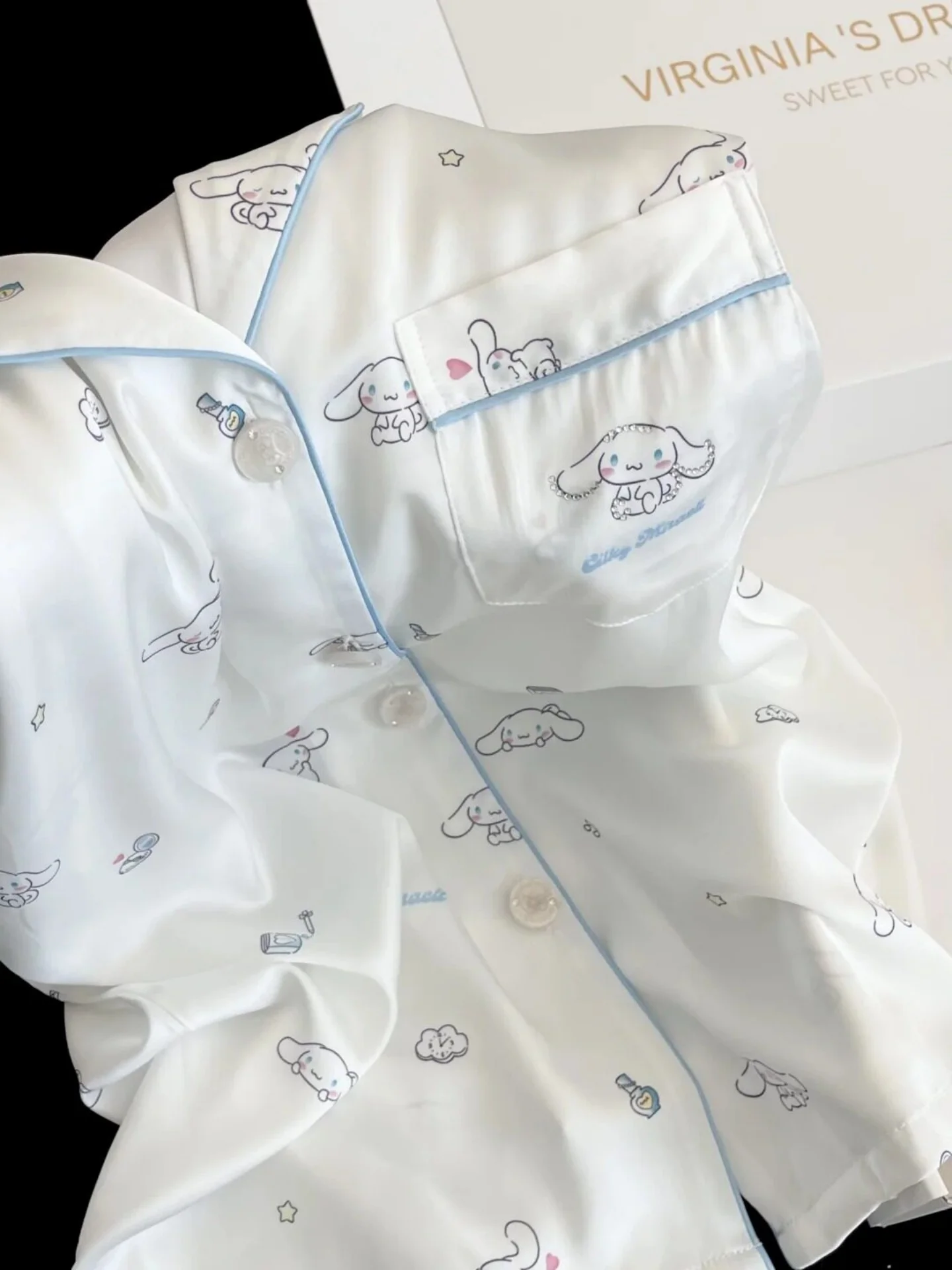 gpjp-abbigliamento-da-casa-estivo-da-donna-in-seta-ghiaccio-a-maniche-corte-sottile-stile-dolce-con-stampa-cane-cannella-pigiama-con-scollo-a-v