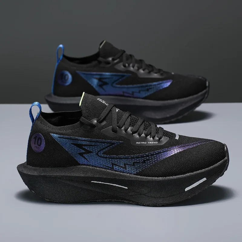 

Spring New High-quality Mesh Mens Sports Shoes Elastic Breathable Low Top Running Shoes Lightweight and Supportive Walking Shoes