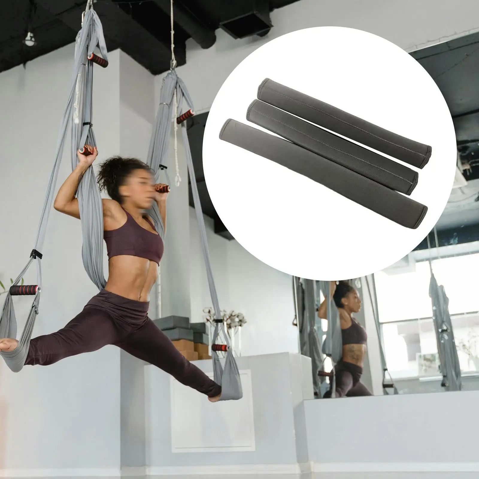 3x Bungee Fitness Harness Padding Sleeves Suspension Training Equipment Protection Cover for Workout Air Dance Women Training