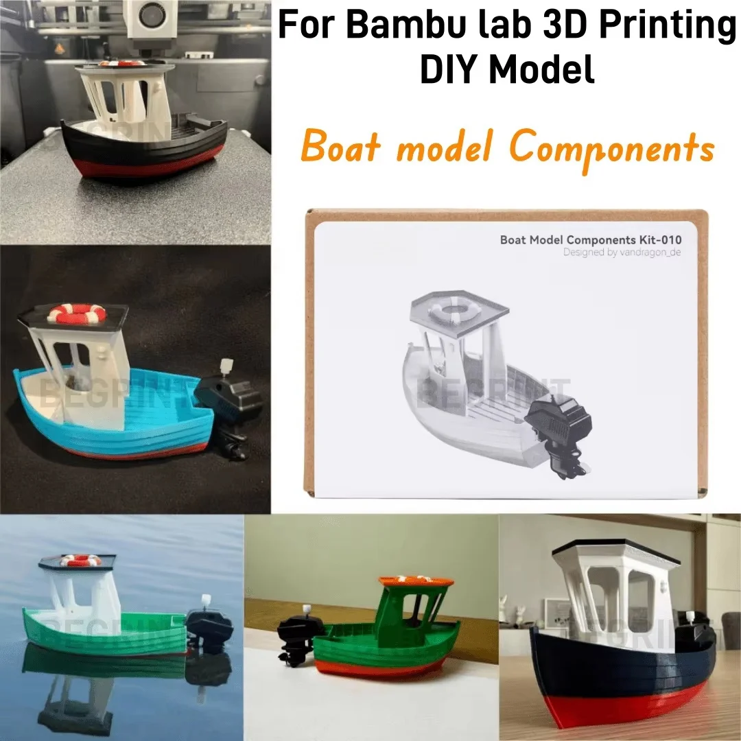 Bambu Lab 3D Printer DIY Model Boat Model Components DIY Kit Bamboo Lab Bambulabs 3D Printing boat Toys Gift for Kids