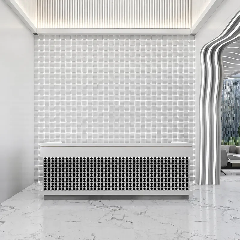 Simple Front Desk Reception Table for Beauty Hair Nail Spa Small Clothing Store Bar Checkout Counter Company Office