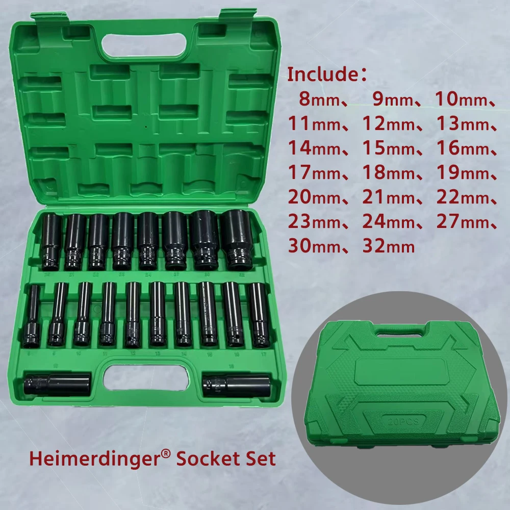 Heimerdinger 1/2 inch wrench socket with case