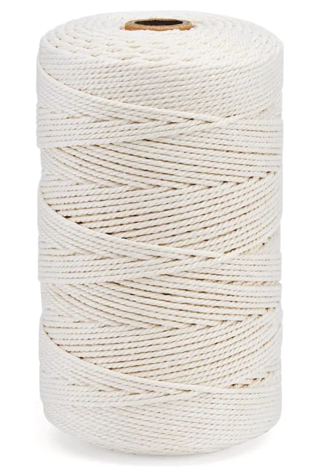 면 정육점 꼬기 스트링, 328 피트, 2mm 주방 로프 스트링, 식품 안전 공예, 베이커 주방 고기 터키 소시지