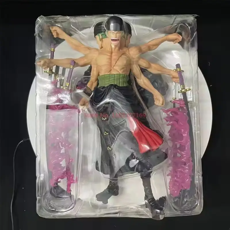 

40cm One Piece Zoro Anime Figure Wano Onigashima 9 Swords Style Action Figurine Pvc Statue Model Collectible Customized Toy Gift