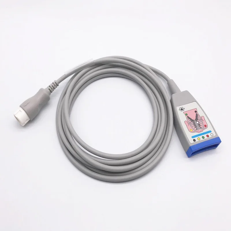 Compatible ECG main cable VM4VM6VM8MX monitors accessories split 12 pins 5 guides 3 guides