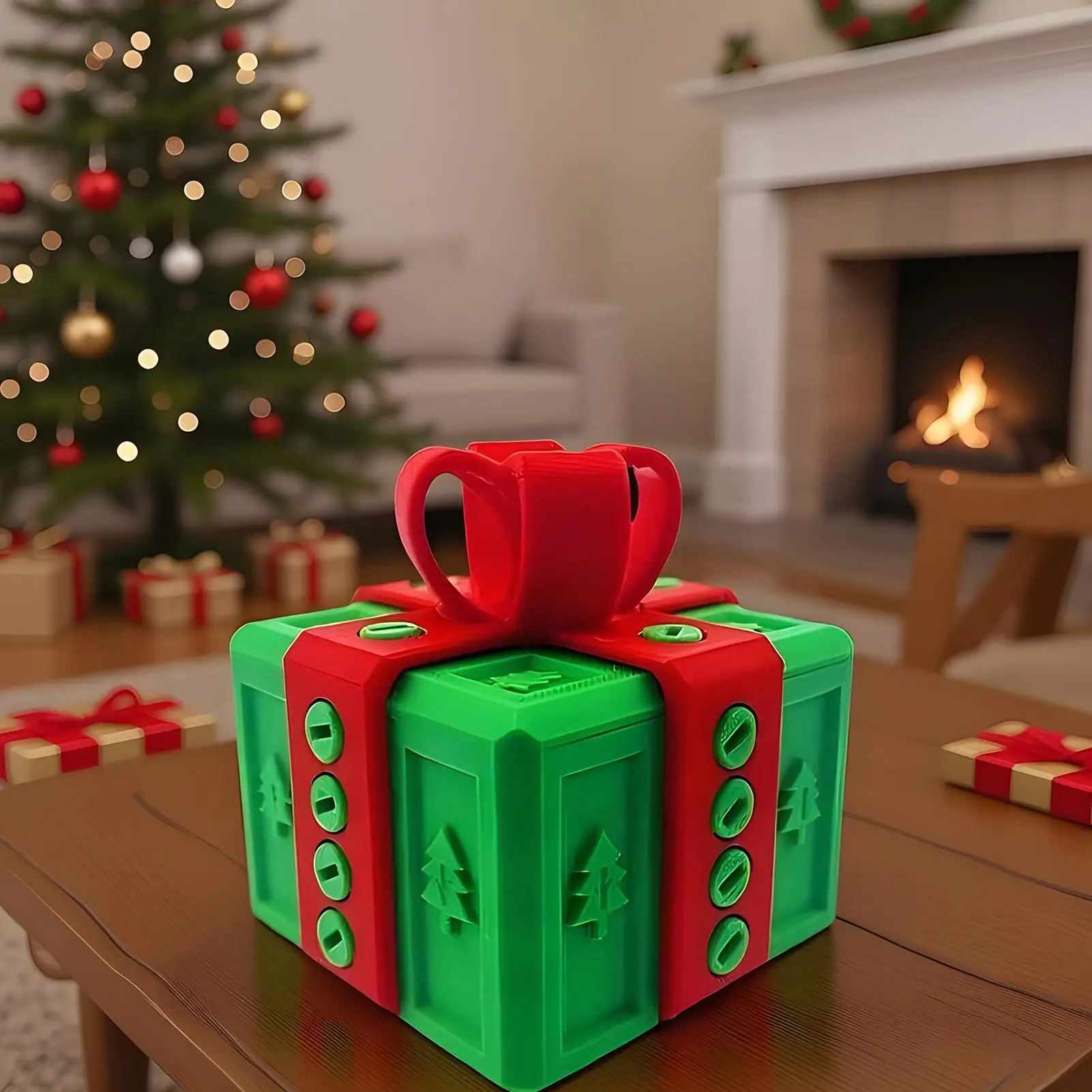 3D-geprinte grappige prankdoos met schroef voor contant geld snoepkaart munt sieraden kinderen familie vriend verjaardag vakantie kerst decor