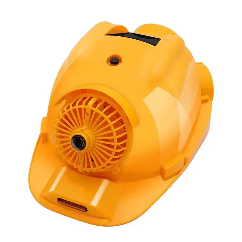 Six-fan solar energy, rechargeable air conditioner refrigeration, Bluetooth construction site sunscreen visor with light