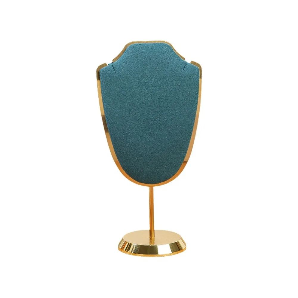 Ultra-Small Mini Jewelry Display Stand Metal Base Velvet Necklace Pendant Holder Durable Multi Functional