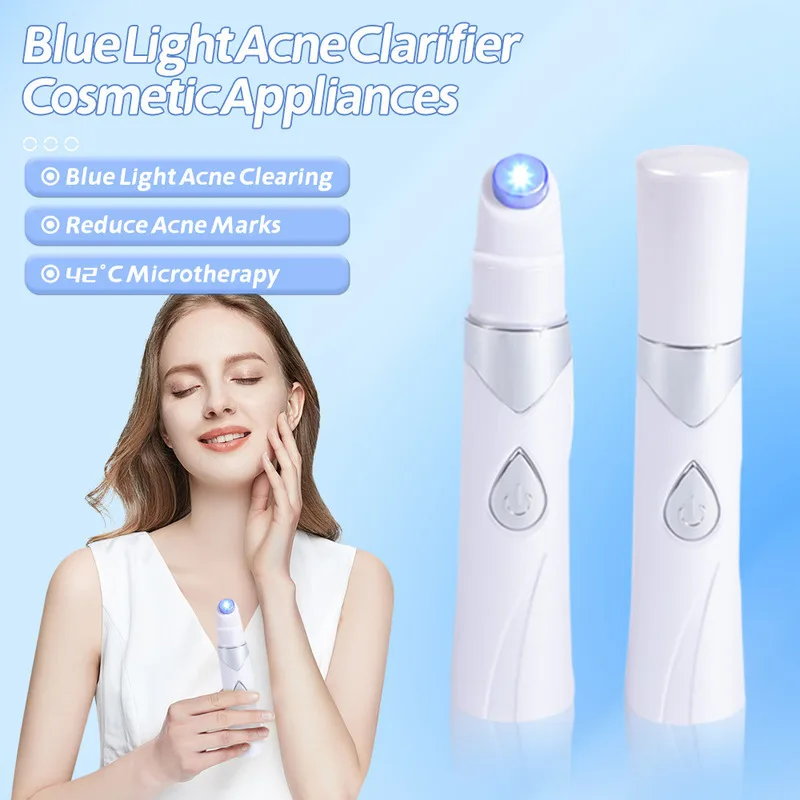 מכשיר יופי להפחתת פצעי אקנה, הבהרת כתמים בפנים, התחדשות העור, הסרת כתמים בעור, מסאז' וטיפול בהרפיה