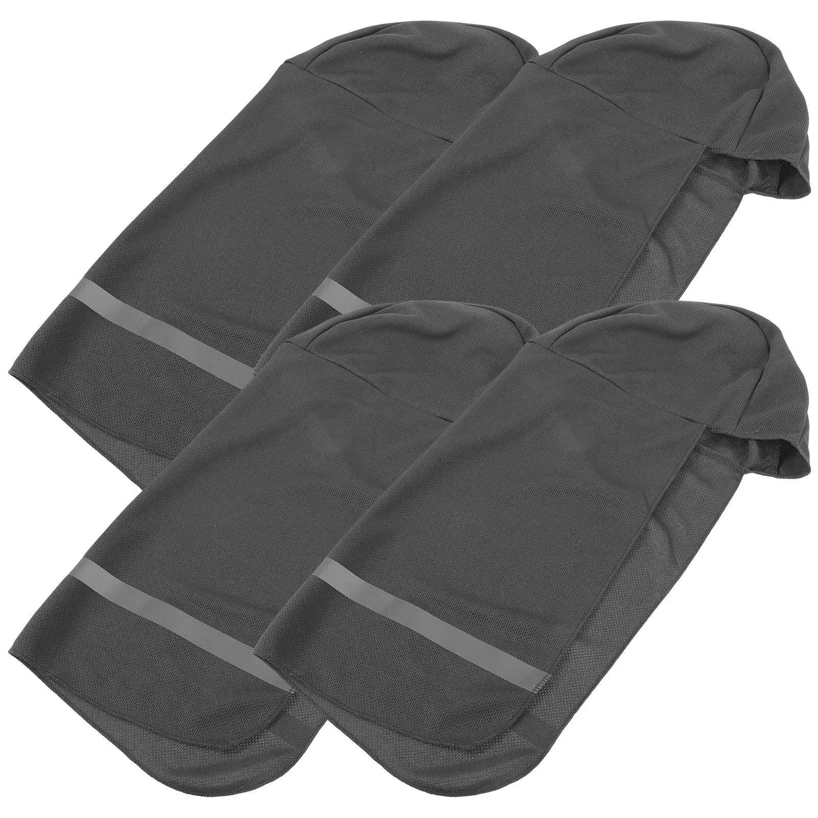 

4 Pcs Sun Visor Hat Reflective Strip Hard Hat Sweat Protector Cooling Skull Cap Elastic Neck Guard Outdoor Dark Gray Labor