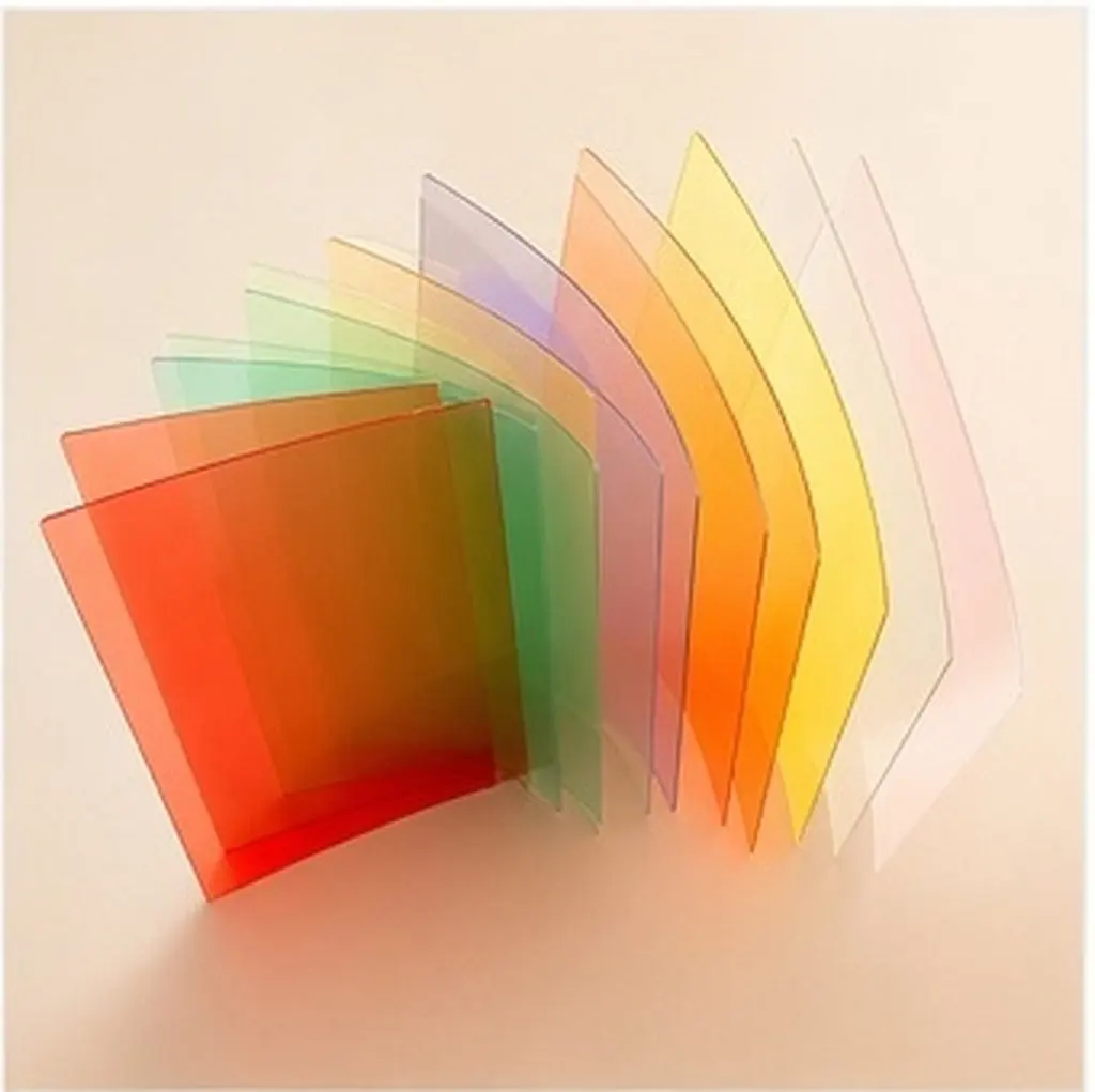 18Sheets Multi-Colored Cellophane Transparent PVC Hard Sheet for Crafting DIY Projects Colored Craft Supply Vibrant Sheets
