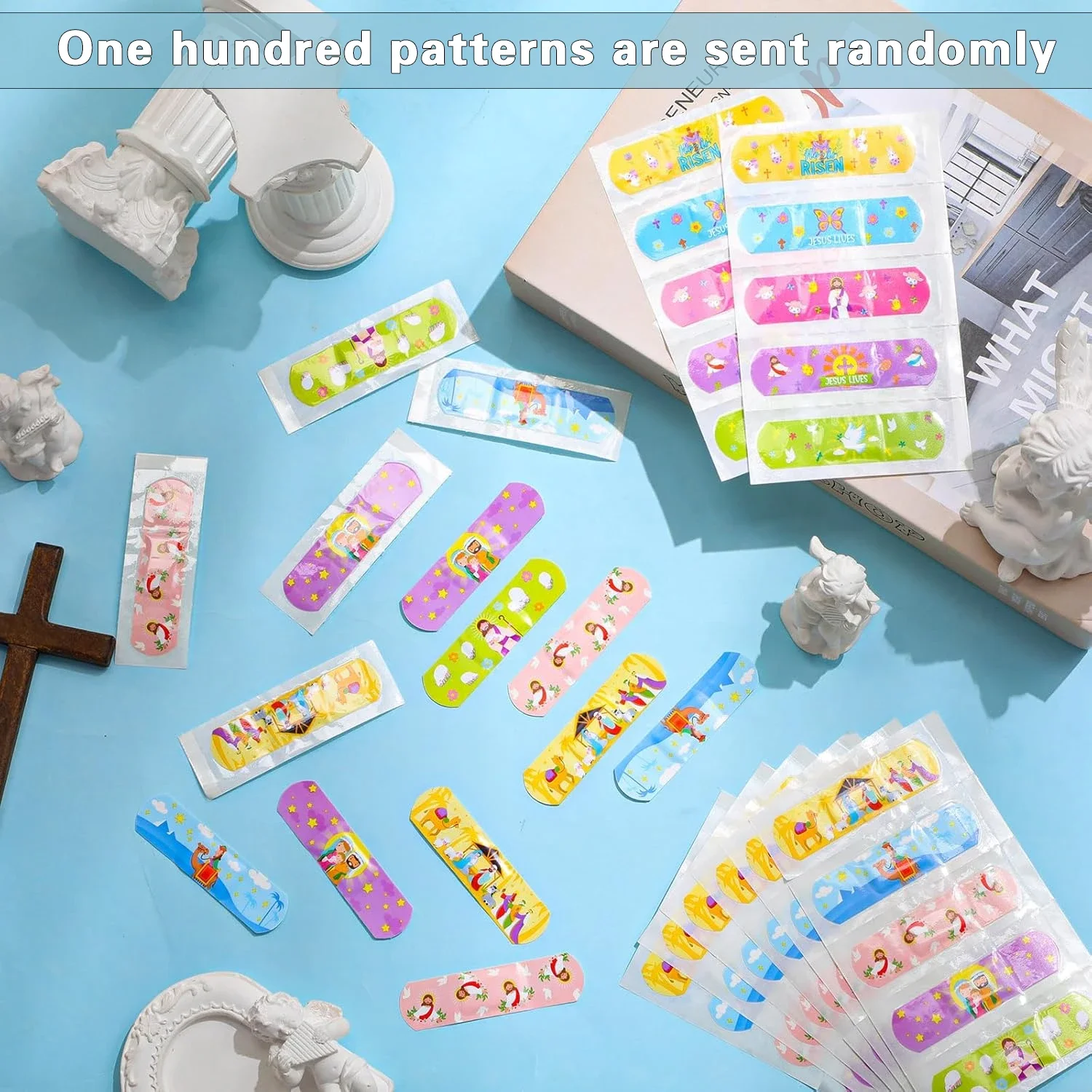 100-120Pcs Cartoon Tier Muster kinder Fangen Blutstillende Patch Erste-Hilfe Kinder Streifen Notfall Kit Wundpflaster patches – Detail 6