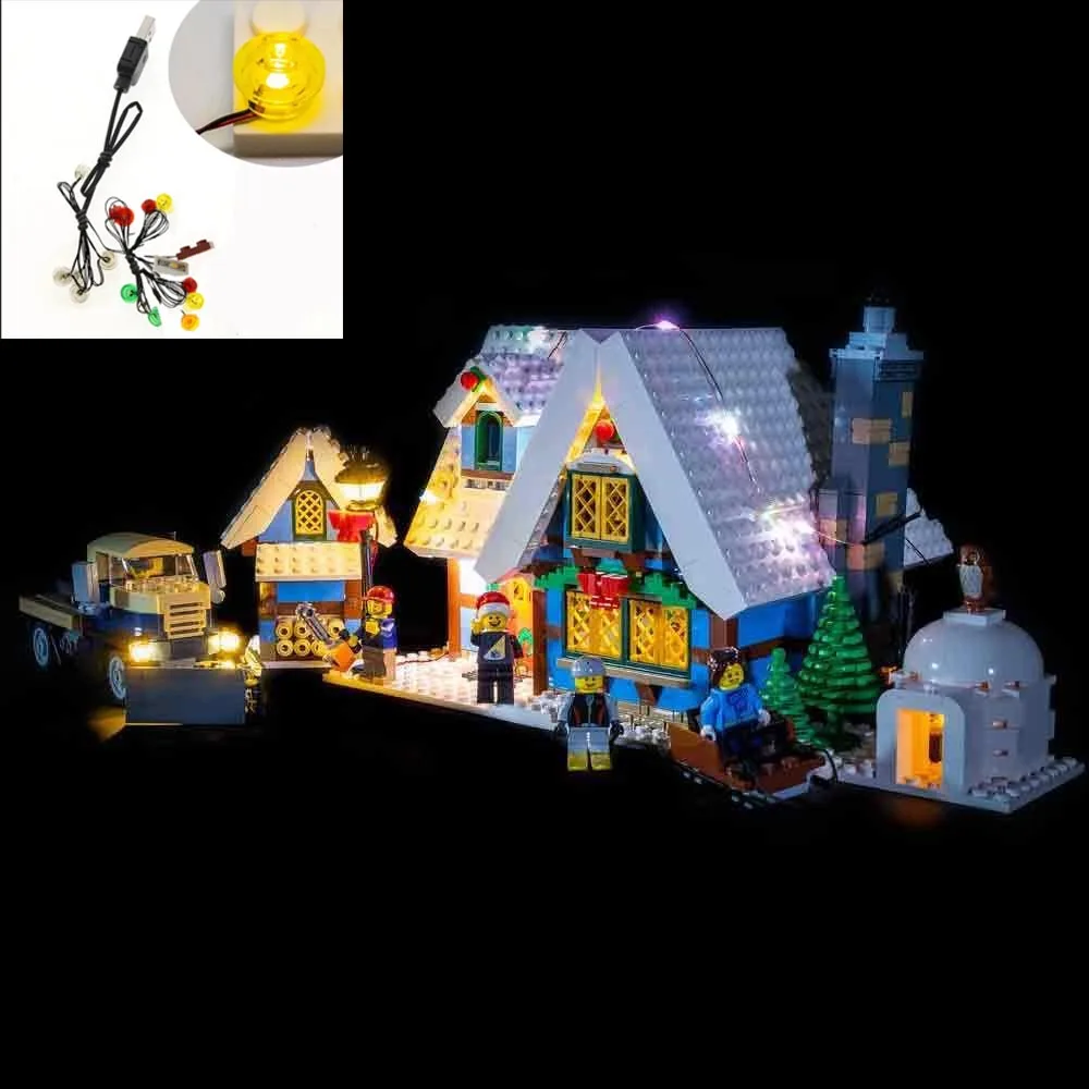 LED for Lego Creator Winter Village Cottage 10229 Building Set USB Lights Kit  - (NOT Included LEGO Bricks)