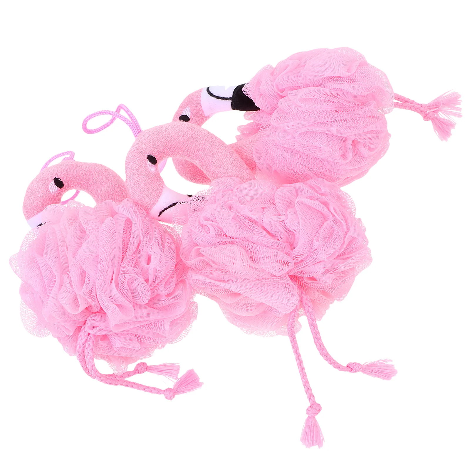 

Flamingo Bath Ball Shower Tools Flowers Cartoon Mesh Balls Bathing Sponges Home Bubble Scrubber for Body