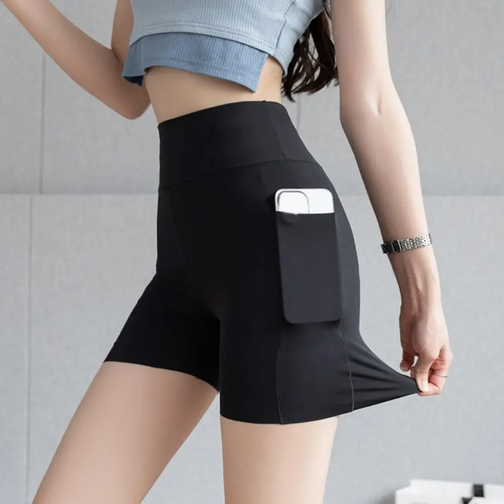 

Women Yoga Shorts Breathable Pockets Seamless High Waist Fitness Tummy Control Slimming Lady Summer Shorts Female Clothing