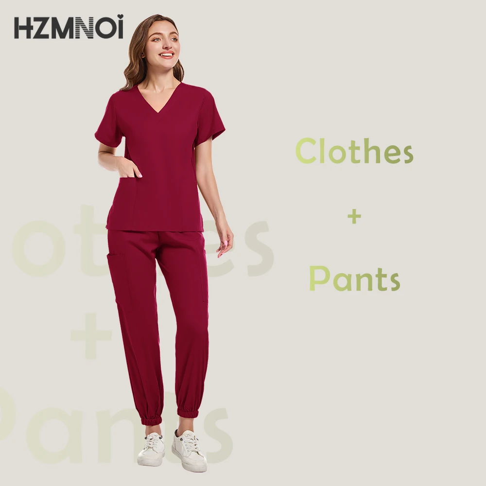 Hospital Surgical Clothes Medical Uniform Women Scrub Set Doctor Nurse Accessories Dental Clinic Scrub Set Beauty Salon Workwear