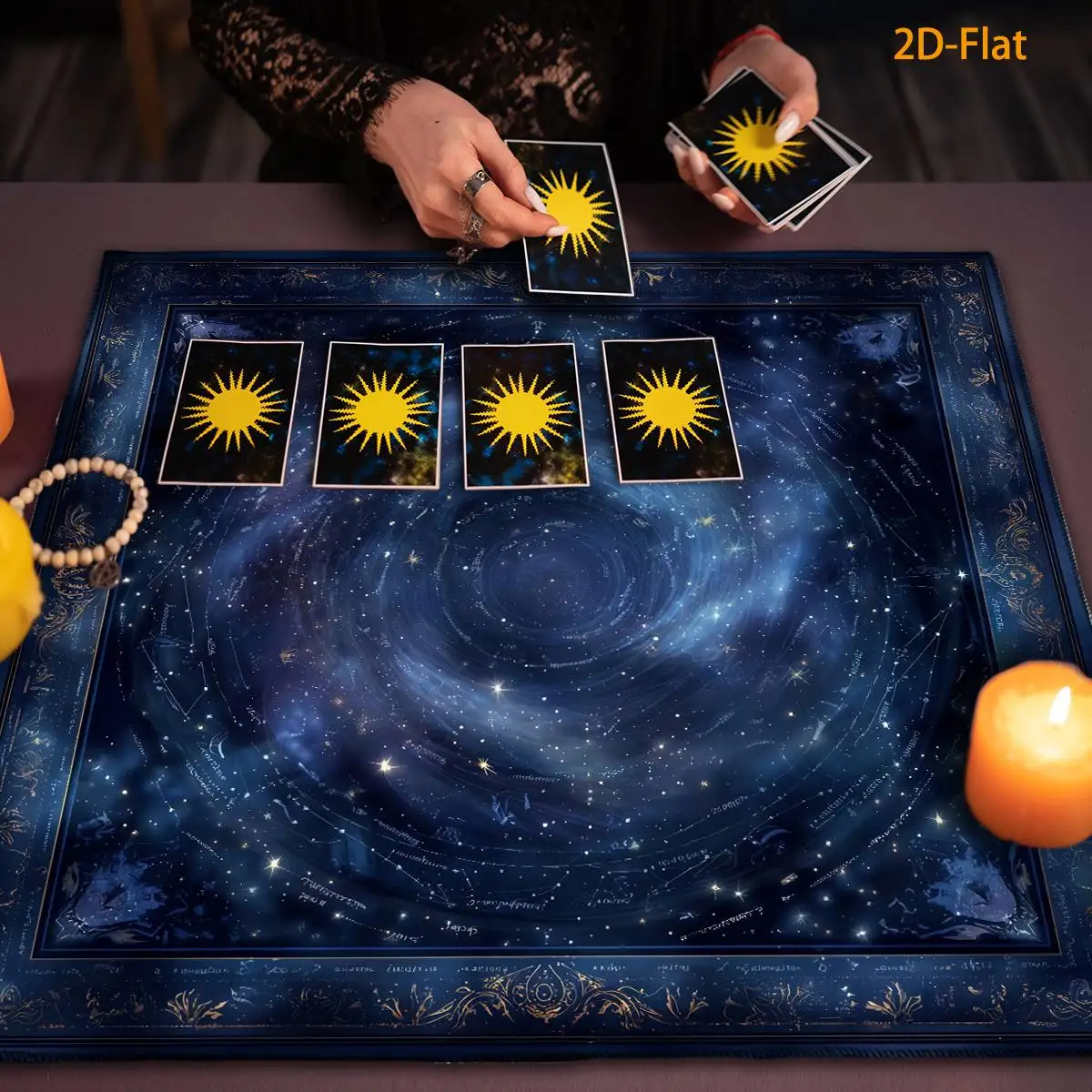 Starry Sky Tarots Tablecloth Galaxy Constellation Decorative Tablecloth Black Mystery Cloth  Celestial Tarot Cloth Home Decor