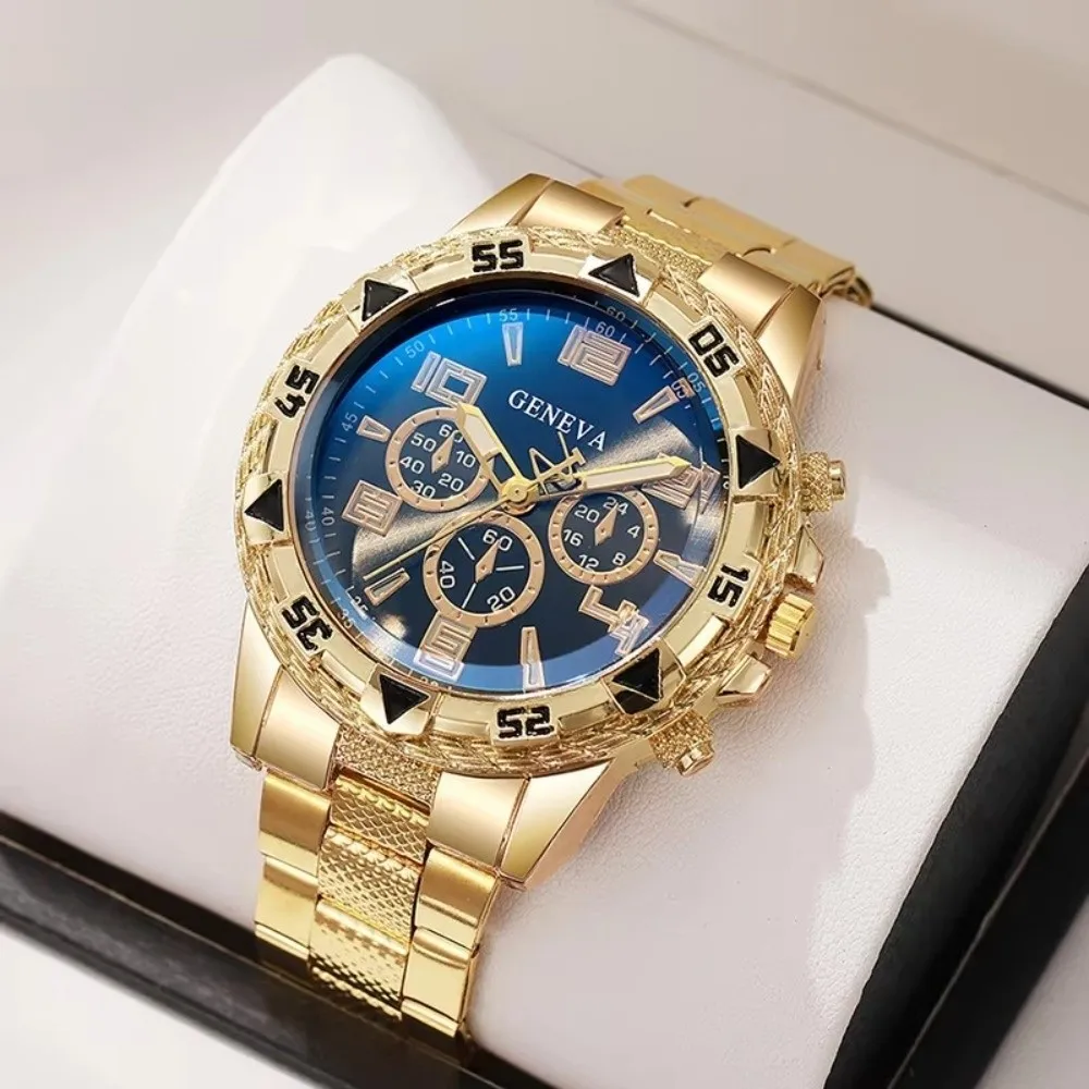 

Fashion Stainless Steel Watchband Men Wristwatch Luxury Casual Quartz Watch Large Dial Business Watch Quartz Wristwatches