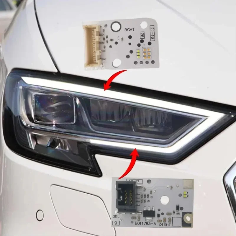 White LED Boards 8V0998474A For 2017 2018 2019 AUDI A3 S3 Full LED Headlight Daytime Running Light lightsource 8V0998473A