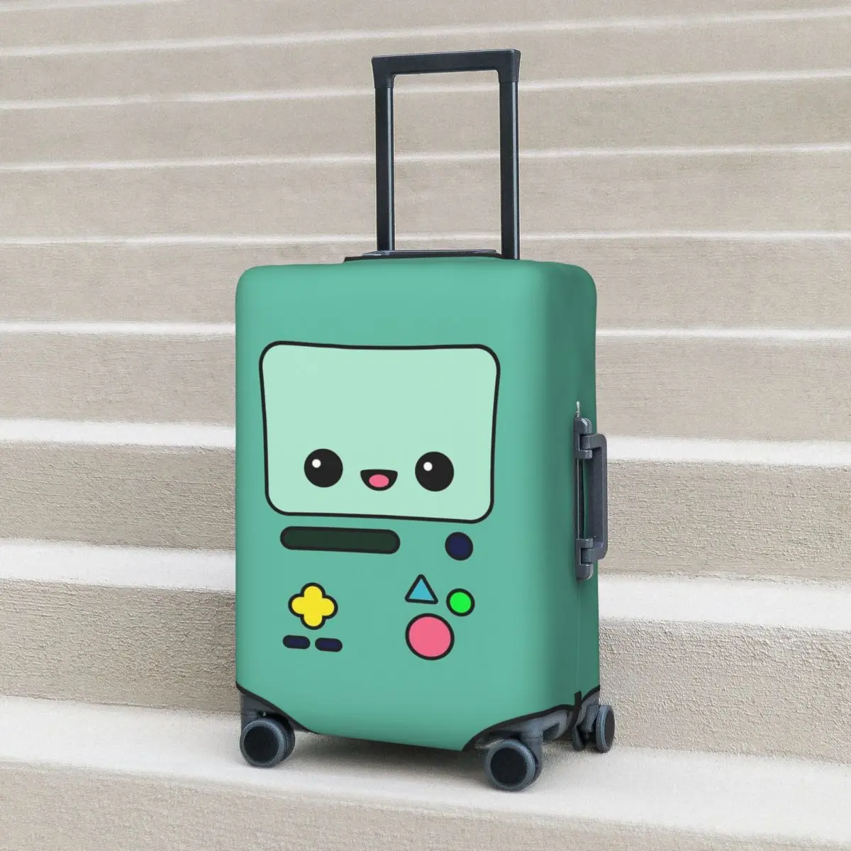 

Kawaii Adventure Time BMO Suitcase Cover Protection Elastic Travel Luggage Protector Covers for 18-32 Inch