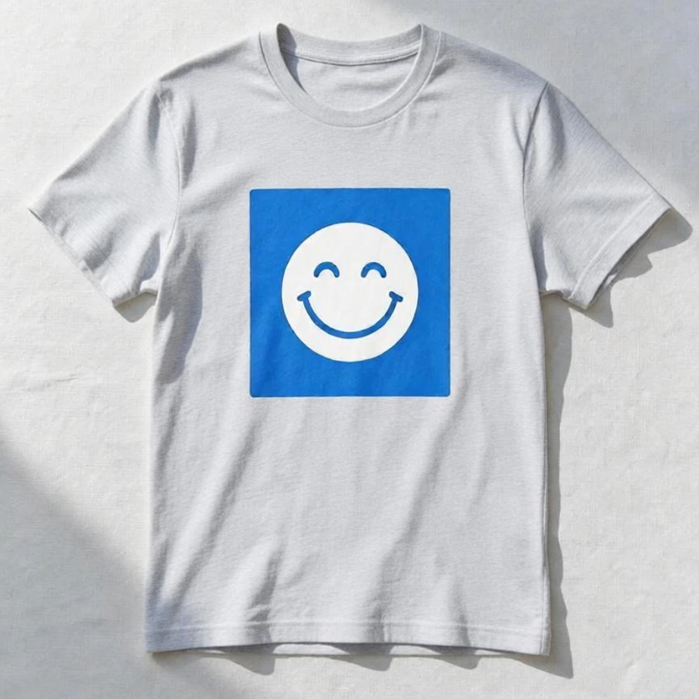 Smile Prints Women T-Shirt Soft Breathable Short Sleeve Crew Neck Streetwear Hip Hop Trendy Casual Daily Simple Female Clothing