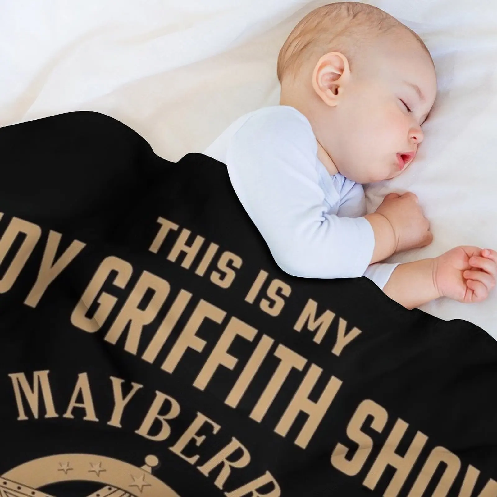 This Is My Andy Griffith Show Watching Blanket Funny Retro TV Throw Blanket Anti Shedding Soft Fuzzy Blanket for Home view 3