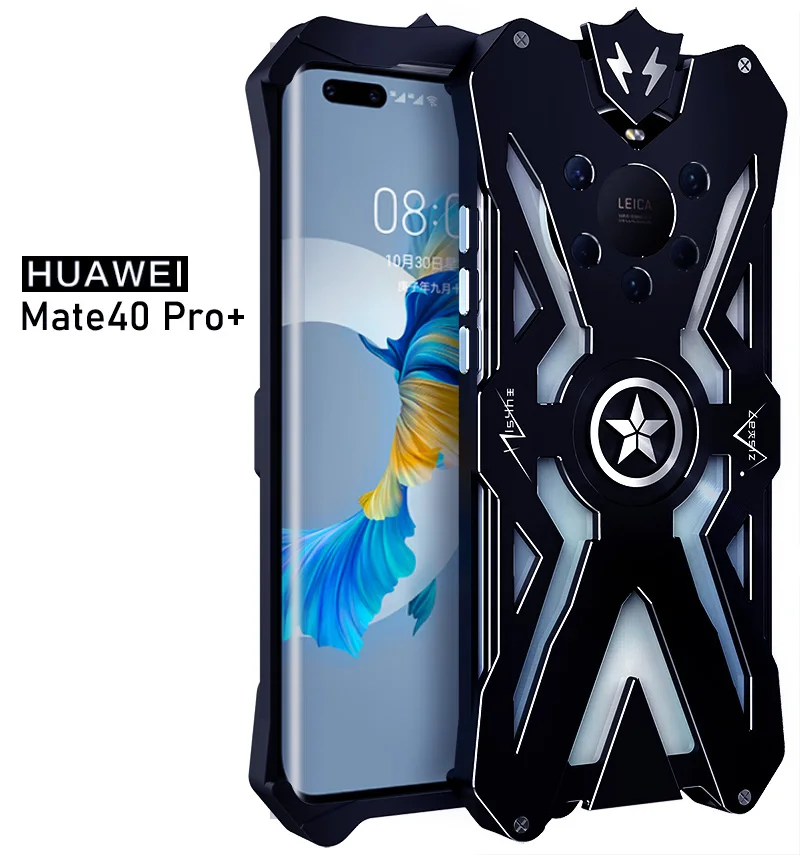 New Aluminum Armor Thor Case For Huawei Mate 40 Pro Plus Mate 40 Pro+ Cover The Flash Iron Man Phone Protective Shell Skin Bag