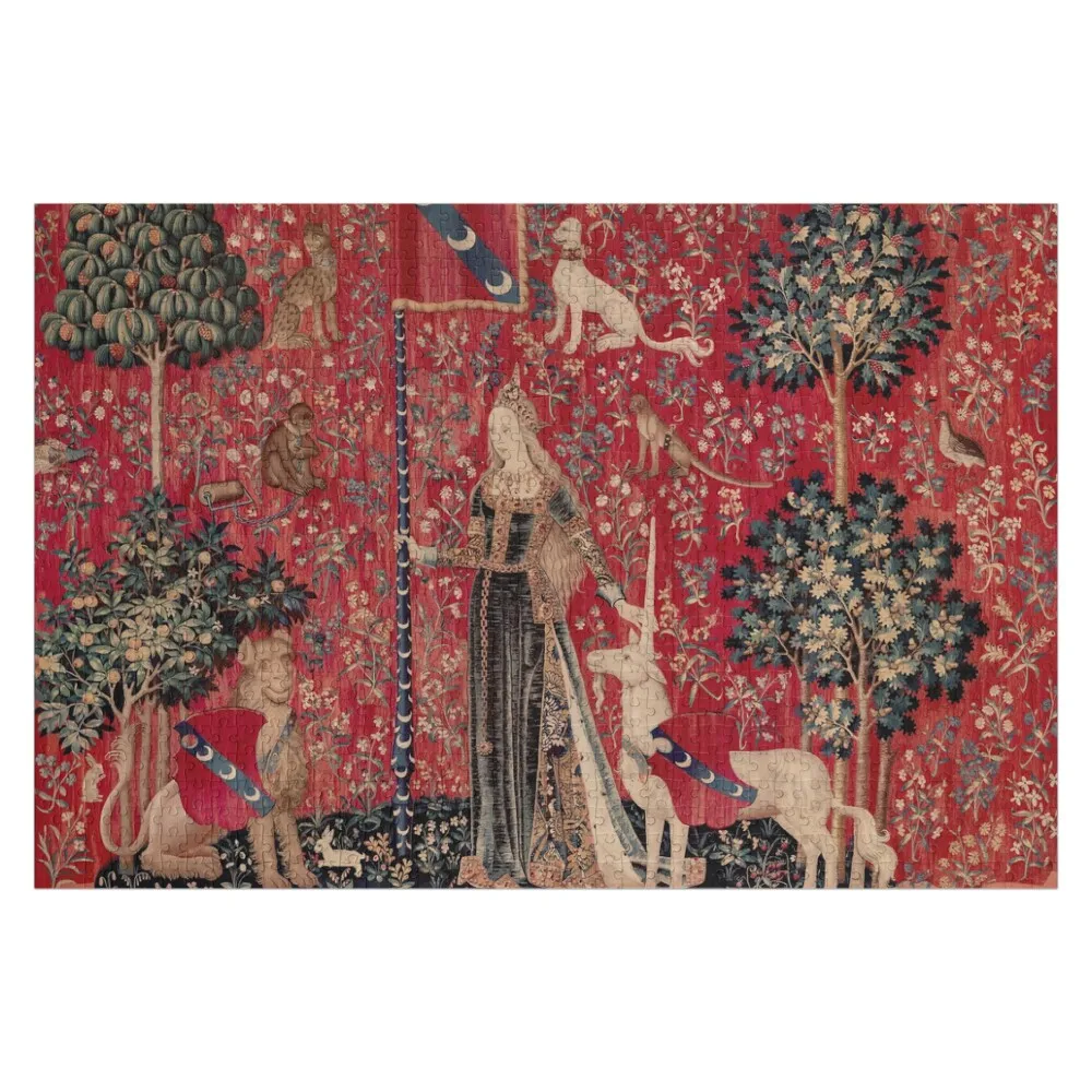

Lady and Unicorn Medieval Tapestry Five Senses - Touch Jigsaw Puzzle Customized Gifts For Kids Adult Wooden Puzzle