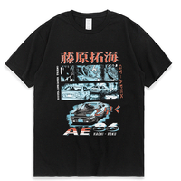 Initial D Manga Hachiroku Shift Drift Men T Shirt Takumi Fujiwara Tofu Shop Delivery AE86 Men's Women T-shirt Anime Tees 01336