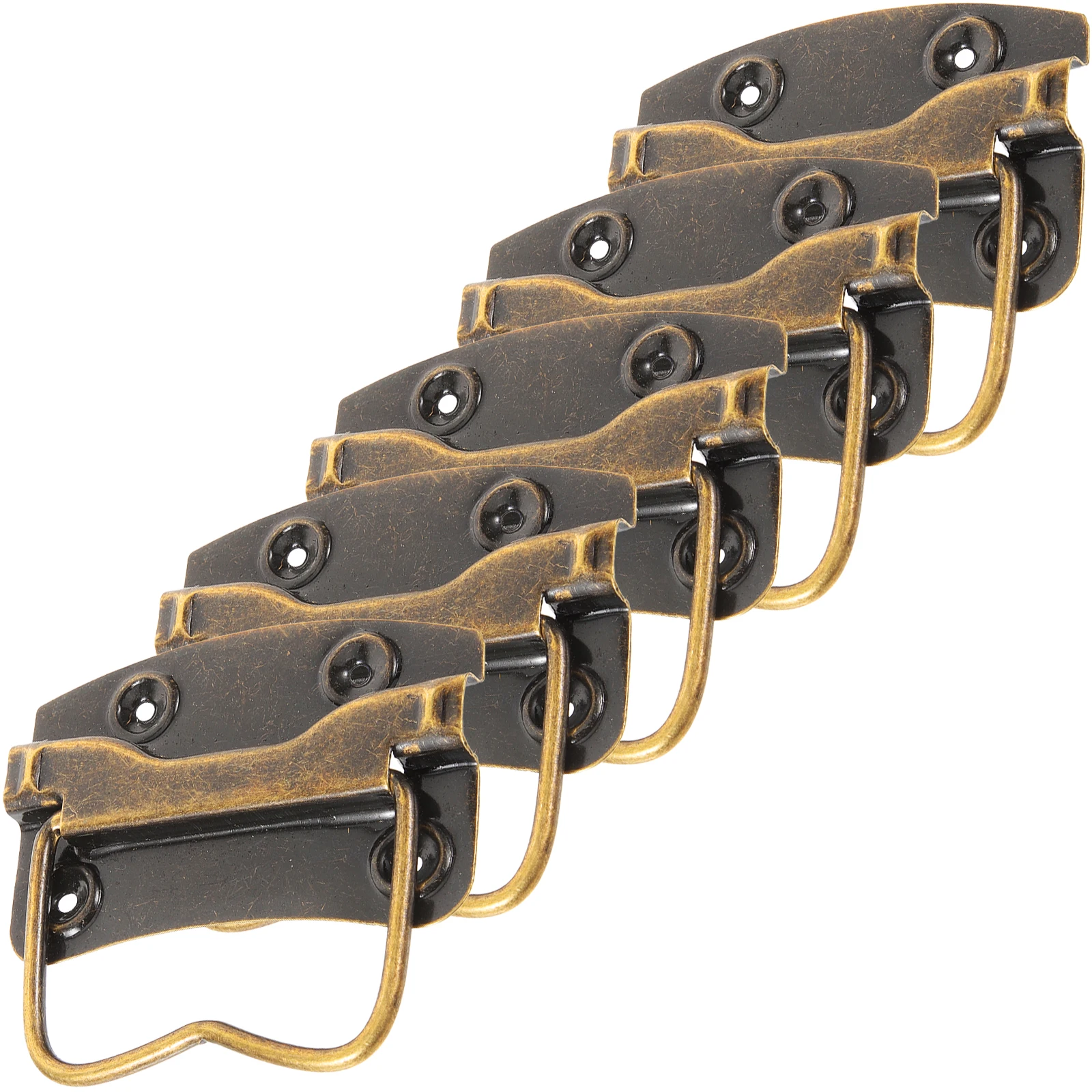 

5 Pcs Vintage Wooden Box Handle Luggage Handle Lifting Handle For Wooden Chest Cabinet Box Iron Handle Pulls 7.3x4.3x4 Cm