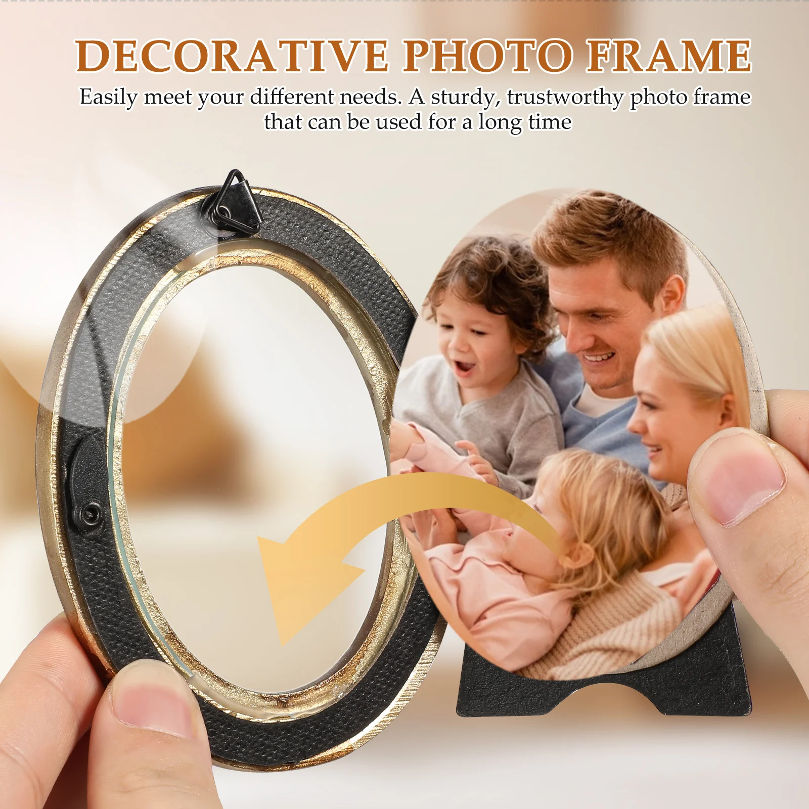 مجموعة صور الراتنج خمر إطار الصورة البيضاوي الرجعية ديكور جدار المنزل مكتب متجر الديكور إطار العرض