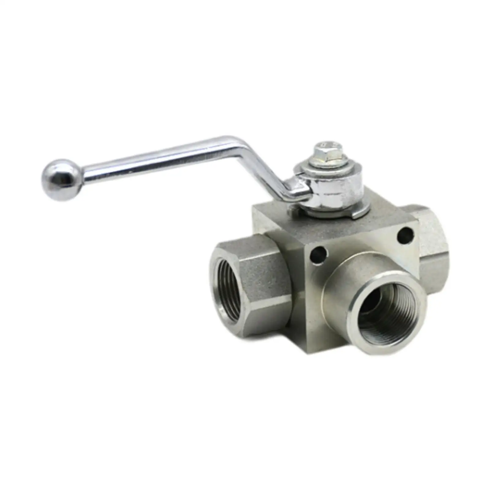 High Pressure Ball Valve Carbon Steel Triple Connector Ball Valve High Strength Internal Threaded Valve 3 Way Ball Valve