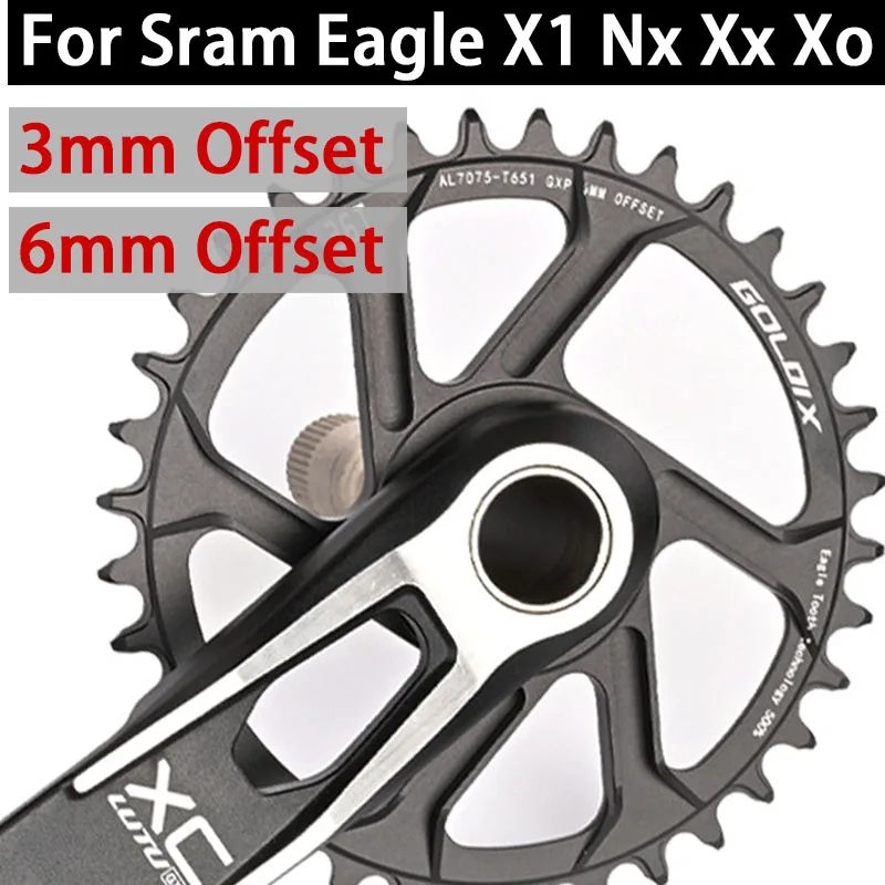 

3bolt Chainring For Sram Direct Mount 0mm 3mm 6mm Offset 3 Bolt Narrow Wide Crown 34t 36t 36 38 38t 40t Tooth 40 Single 1x Teeth