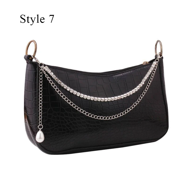 Y2k Metal Pearl Chain Strap For Bags Multi-layer Bag Chain For Handbag DIY Handles Star Pendant Shoulder Bag Chain Accessories