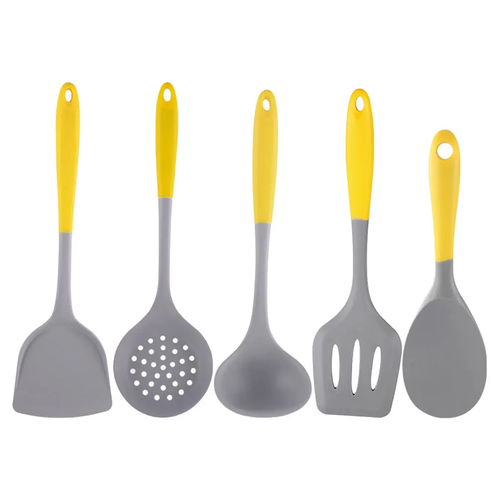 

1 set 1 Set Silicone Kitchen Utensils Set Heat-Resistant Non-Stick Cooking Tools For Soup Rice Stir-Fry Dishwasher Safe