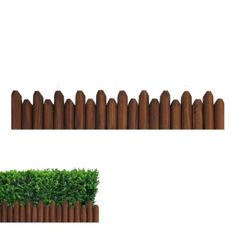 

DIY Wooden Decorative Outdoor Gardening Plants Pool Fence Flowerbeds Picket Landscaping Fence Flower Pool Fence 120cm