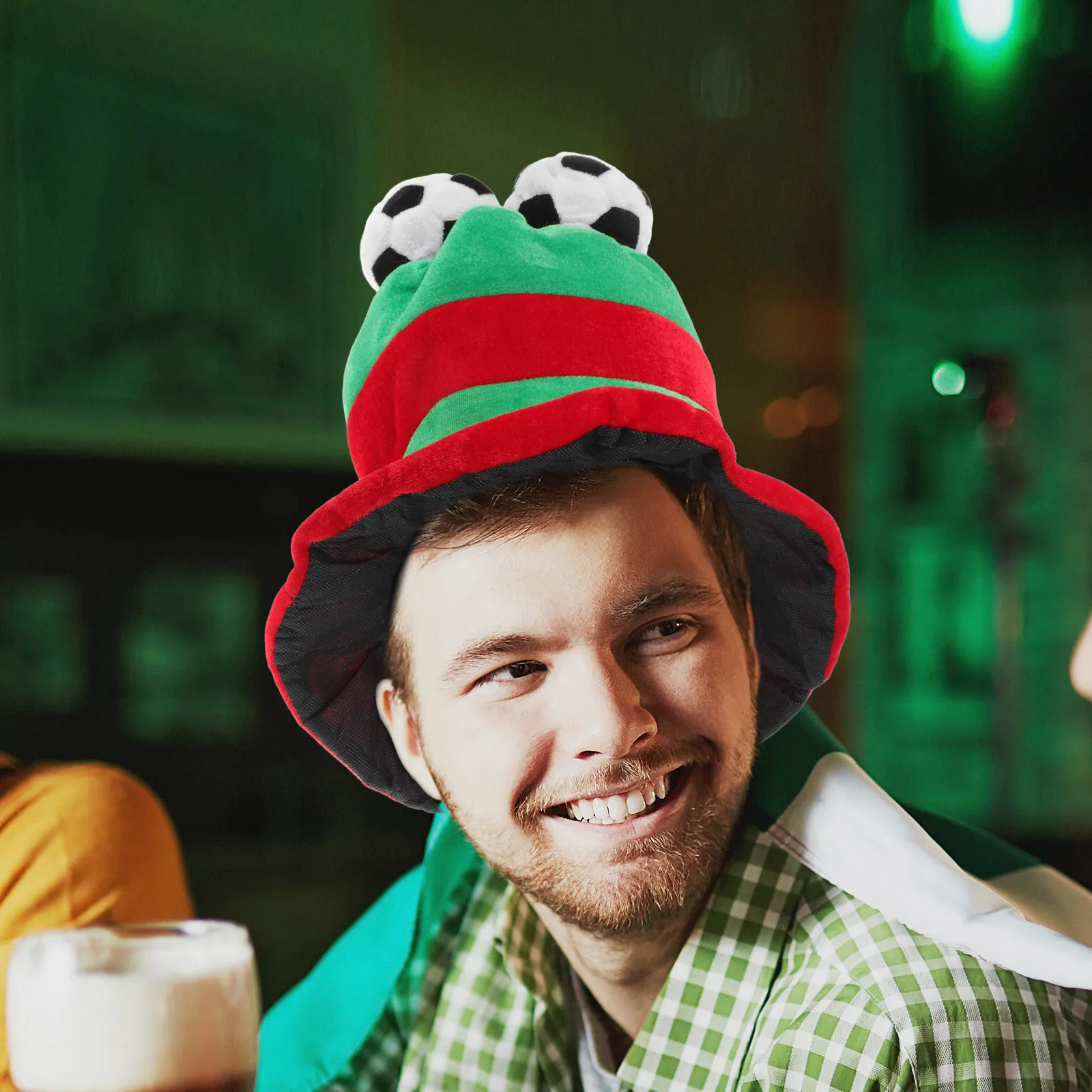 

Football Cap Soccer Themed Hat Funny Party Supplies Cheer Headwear Carnival Festive Game Prop