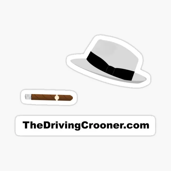 The Driving Crooner  5PCS Stickers for Cute Window Decor  Background Luggage Wall Water Bottles Laptop Print Bumper Decorations