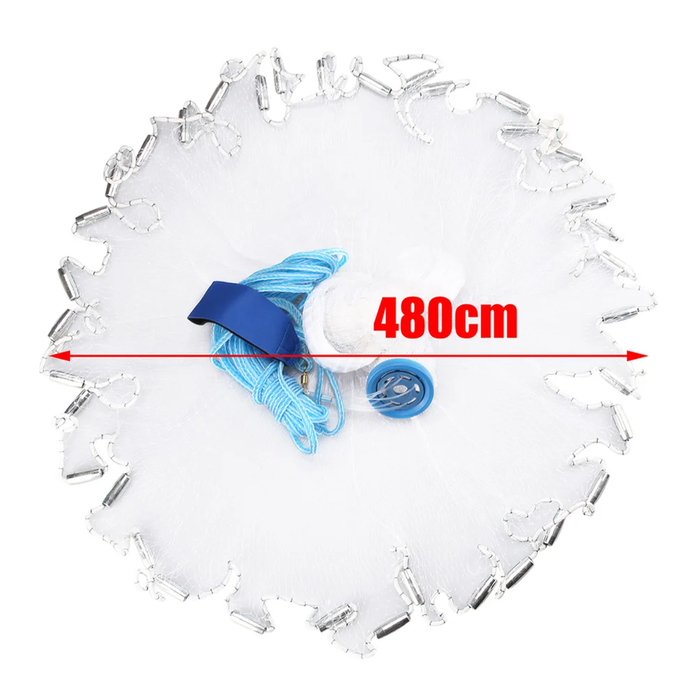 Salzwasser-amerikanisches Angelnetz mit Zink-Sinker und wasserdichtem Eimer 3/4/5/6/7/8/9/10 Fuß Radius-Wurf-Fischernetz, Köderfalle – Detail 6