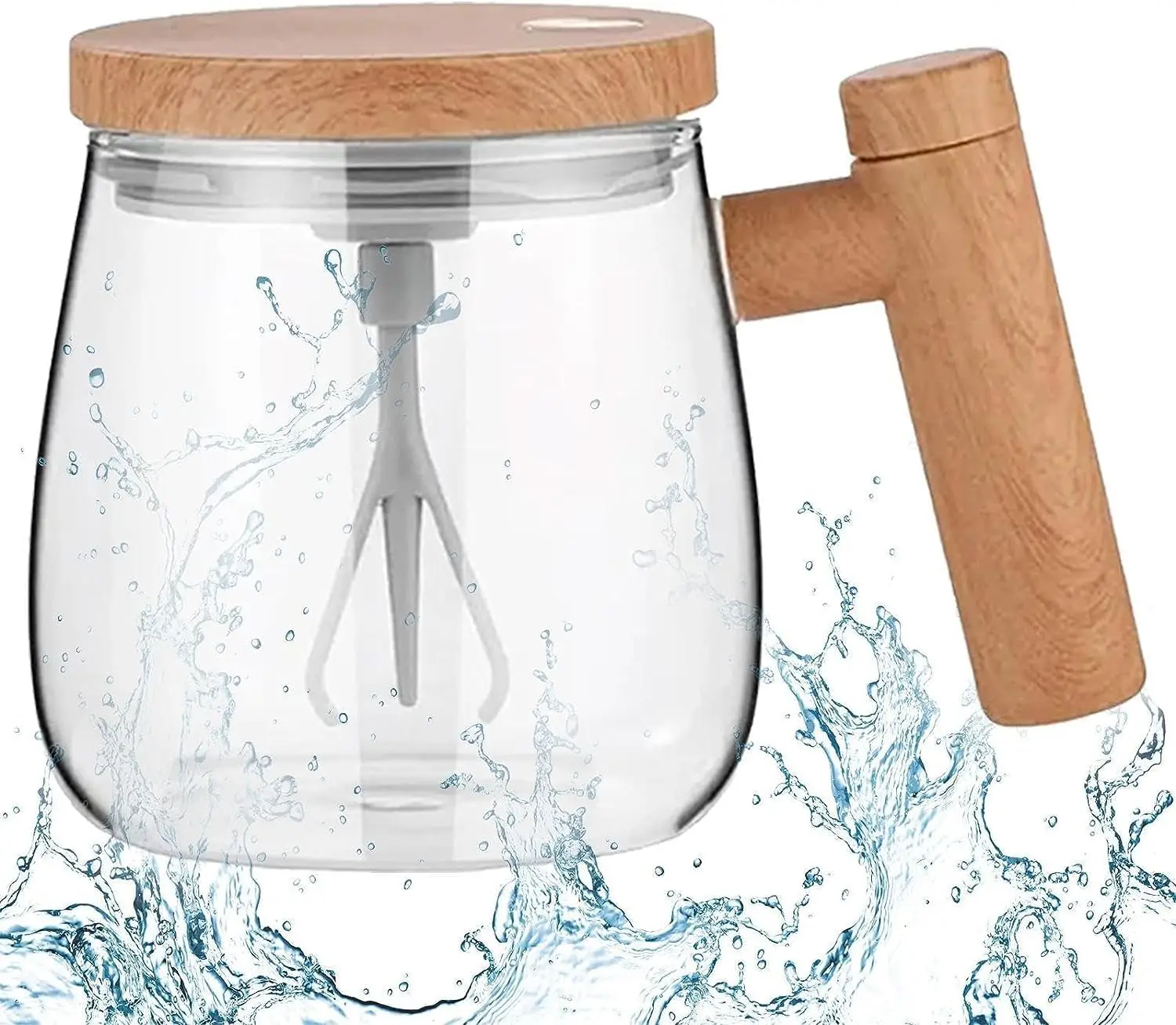 

Электрическая кружка для смешивания, самоперемешивающаяся кофейная кружка, легкая высокоскоростная стеклянная чашка для перемешивания 400 мл для дома