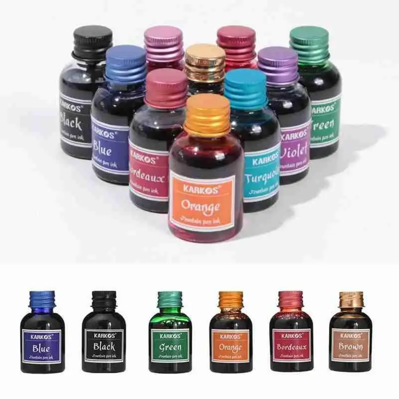 20/30/70ml Pen Supplement Ink Stationery Calligraphy Writing School Color Tool Ink Supply Office Dip Pen Universal Pen Tool