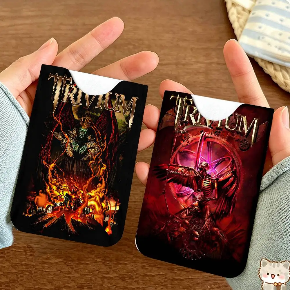 H-Heavy-Metal-T-Trivium-Band Credit ID Business Card Holder, Practical Pocket Gift for Outdoor Driving & Daily Use