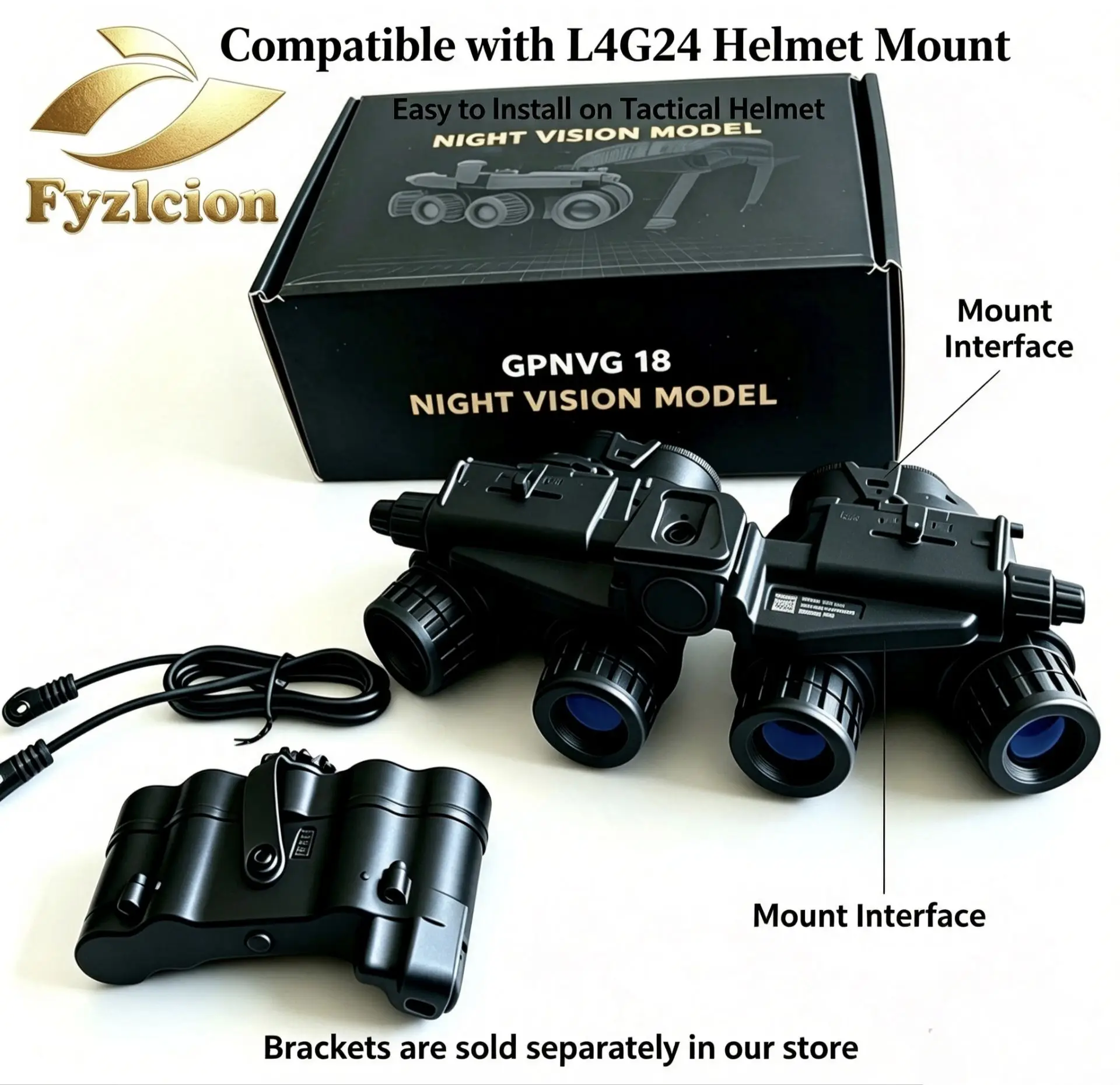 Fyzlcion GPNVG 18 Dummy Model,Night Vision Goggles Model,for Helmet NVG Mount | for Cosplay Display no function sturdy plastic